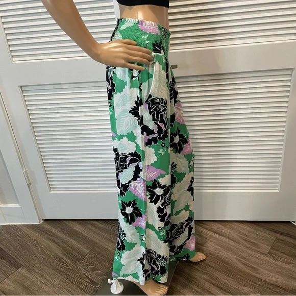 Maeve by Anthropologie The Saria Smocked Wide Leg Pants - Picture 5 of 6